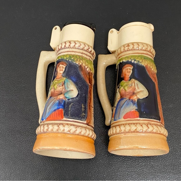 Vintage West Germany Porcelain Beer Stein Salt & Pepper Shakers - Picture 6 of 14